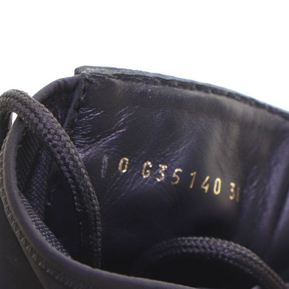 Chanel Women's Lace Up Snow Ankle Boots Nylon with Patent Black - Picture 5 of 5